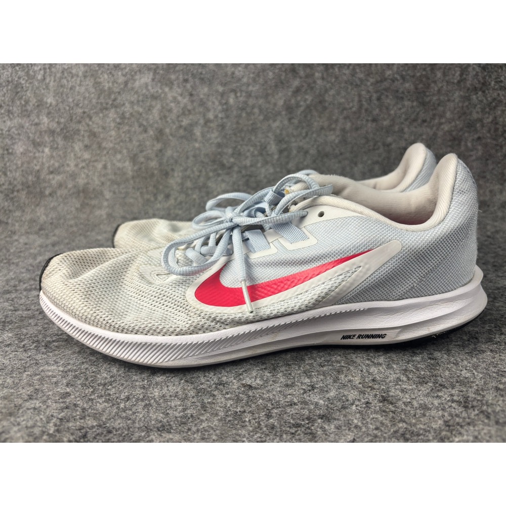 Nike Downshifter 9 Running Shoes Womens 9.5 White Pink AQ7486-101 Sneakers